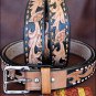 HS202 HILASON TAN AND BLACK HANDMADE WESTERN WORK LEATHER MEN GUN HOLSTER BELT