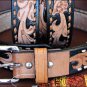 HS202 HILASON TAN AND BLACK HANDMADE WESTERN WORK LEATHER MEN GUN HOLSTER BELT