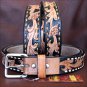 HS202 HILASON TAN AND BLACK HANDMADE WESTERN WORK LEATHER MEN GUN HOLSTER BELT