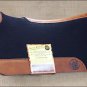 NFC7 BAYOU WEST BLACK CONTOURED WOOL FELT NEOPRENE HORSE SADDLE PAD MADE IN USA