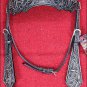 HILASON WESTERN LEATHER HORSE HEADSTALL BLACK RUSTIC VINTAGE