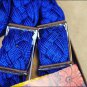 BLUE BRAIDED POLY BARREL RACING CONTEST REINS FLAT W/EASY GRIP KNOTS 1 INCH X 8F