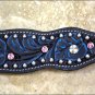HILASON WESTERN LEATHER HORSE BRIDLE HEADSTALL BLACK TURQUOISE INLAY