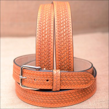 42" HILASON HAND MADE HEAVY DUTY BUFFALO HIDE LEATHER STICHED BELT