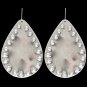 3D ANGEL RANCH SILVER TONE TEARDROP HYPOALLERGENIC WOMEN LADIES EARRINGS
