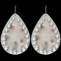 3D ANGEL RANCH SILVER TONE TEARDROP HYPOALLERGENIC WOMEN LADIES EARRINGS