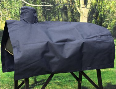 HILASON NAVY 600D NYLON FULL WESTERN HORSE SADDLE COVER PVC LAMINATED