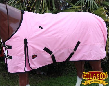 80" HILASON 600D WINTER WATERPROOF POLY TURNOUT HORSE BLANKET PINK