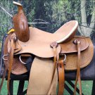 RI902F WESTERN YOUTH CHILD ROPING COWBOY TRAIL PLEASURE LEATHER HORSE SADDLE 13"