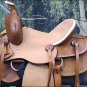 RI902F WESTERN YOUTH CHILD ROPING COWBOY TRAIL PLEASURE LEATHER HORSE SADDLE 13"