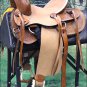 RI902F WESTERN YOUTH CHILD ROPING COWBOY TRAIL PLEASURE LEATHER HORSE SADDLE 13"