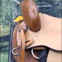 RI902F WESTERN YOUTH CHILD ROPING COWBOY TRAIL PLEASURE LEATHER HORSE SADDLE 13"