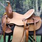 RI902F WESTERN YOUTH CHILD ROPING COWBOY TRAIL PLEASURE LEATHER HORSE SADDLE 13"