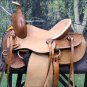 RI902F WESTERN YOUTH CHILD ROPING COWBOY TRAIL PLEASURE LEATHER HORSE SADDLE 13"