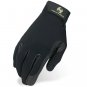 7 SIZE HERITAGE PERFORMANCE RIDING GLOVES HORSE EQUESTRIAN - BLACK