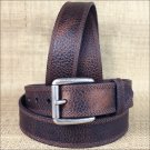 34 in M&F WESTERN ARIAT WORKING MEN TEXTURED TRIPLE STITCHED BROWN LEATHER BELT