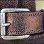 34 in M&F WESTERN ARIAT WORKING MEN TEXTURED TRIPLE STITCHED BROWN LEATHER BELT