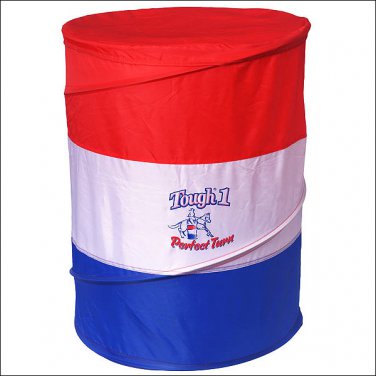 TOUGH 1 HORSE TACK PERFECT TURN COLLAPSIBLE LIGHTWEIGHT BARREL RED WHITE BLUE
