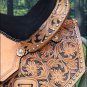 HILASON WESTERN LEATHER BARREL RACING TRAIL SADDLE 16 W/ HEADTALL BREAST COLLAR