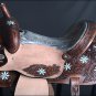 BH129-F HILASON WESTERN LEATHER BARREL RACING TRAIL PLEASURE RIDING SADDLE 15"