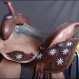 BH129-F HILASON WESTERN LEATHER BARREL RACING TRAIL PLEASURE RIDING SADDLE 15"