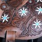 BH129-F HILASON WESTERN LEATHER BARREL RACING TRAIL PLEASURE RIDING SADDLE 15"