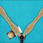 NEW HILASON WESTERN LEATHER HORSE BREAST COLLAR W/ TURQUOISE HAND PAINT INLAY