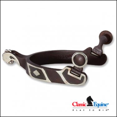 CLASSIC EQUINE MEDIUM 5/8 INCH BAND DIAMOND DESIGN SPUR