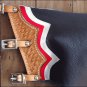 CH212V1-F HILASON WESTERN BULL RIDING BLACK SMOOTH LEATHER RODEO WESTERN CHAPS