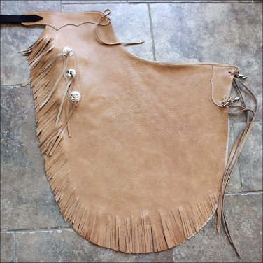 CHUS01-F MADE IN USA HILASON TOP GRAIN LEATHER HANDCRAFTED WORK RIDING CHINKS