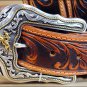 TONY LAMA TOOLED LEATHER WESTERLY RIDE MENS BELT TAN BRONC RIDER MADE IN THE USA