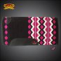 FE325-F HILASON WESTERN NEW ZEALAND WOOL HORSE SADDLE BLANKET BLACK PINK WHITE