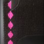 FE325-F HILASON WESTERN NEW ZEALAND WOOL HORSE SADDLE BLANKET BLACK PINK WHITE