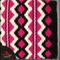 FE325-F HILASON WESTERN NEW ZEALAND WOOL HORSE SADDLE BLANKET BLACK PINK WHITE
