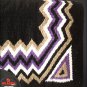 FE272-F HILASON WESTERN NEW ZEALAND WOOL HORSE SADDLE BLANKET BLACK PURPLE WHITE