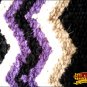 FE272-F HILASON WESTERN NEW ZEALAND WOOL HORSE SADDLE BLANKET BLACK PURPLE WHITE
