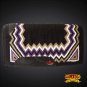 FE272-F HILASON WESTERN NEW ZEALAND WOOL HORSE SADDLE BLANKET BLACK PURPLE WHITE