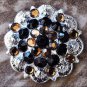 BLACK & BROWN CRYSTALS BERRY CONCHO RHINESTONE HEADSTALL SADDLE COWGIRL