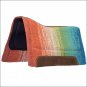 32 X 34 WEAVER CONTOURED BARREL EVA SPORT FOAM SADDLE PAD W/ FELT BOTTOM GREEN