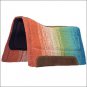 32 X 34 WEAVER CONTOURED BARREL EVA SPORT FOAM SADDLE PAD W/ FELT BOTTOM GREEN