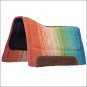 32 X 34 WEAVER CONTOURED BARREL EVA SPORT FOAM SADDLE PAD W/ FELT BOTTOM GREEN