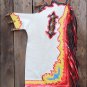 CH804F- HILASON BULL RIDING SOFT SMOOTH WHITE LEATHER RODEO WESTERN CHAPS