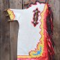 CH804F- HILASON BULL RIDING SOFT SMOOTH WHITE LEATHER RODEO WESTERN CHAPS
