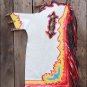 CH804F- HILASON BULL RIDING SOFT SMOOTH WHITE LEATHER RODEO WESTERN CHAPS