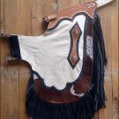 CK834-F HILASON YOUTH PRO RODEO BRONC BULL-RIDING SMOOTH LEATHER CHINKS CHAPS