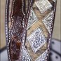 44 INCH WESTERN NOCONA LEATHER MENS BELT HAIR DIAMOND CONCHOS DARK BROWN