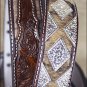 44 INCH WESTERN NOCONA LEATHER MENS BELT HAIR DIAMOND CONCHOS DARK BROWN