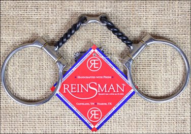 REINSMAN OFFSET DEE 3/8 in. TWISTED DOG BONE HORSE SNAFFLE BITS
