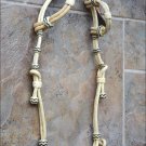 HILASON WESTERN RAWHIDE BRAIDED LEATHER HORSE DOUBLE EAR BRIDLE HEADSTALL