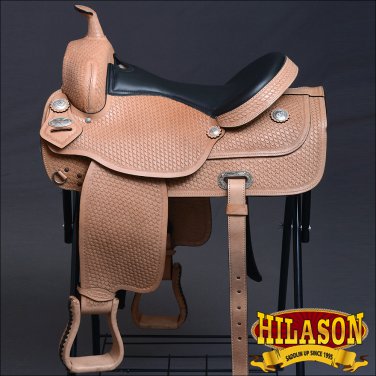 DF101F- HILASON WESTERN DRAFT HORSE TRAIL RIDING ENDURANCE SADDLE 16" 17"